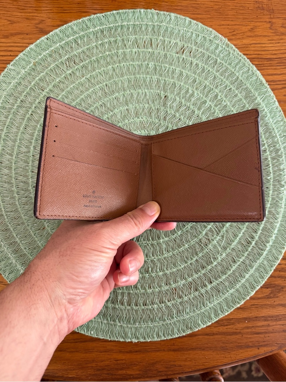 Monogrammed Leather Wallet. Never been used. - Picture 7 of 12